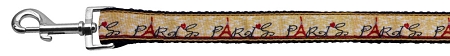 With Love from Paris Nylon Dog Leash 3/8 inch wide 4ft Long